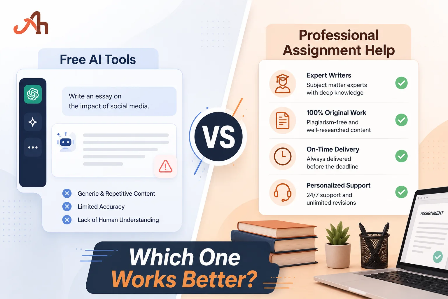 Free AI Tools vs Professional Assignment Help: Which One Works Better?